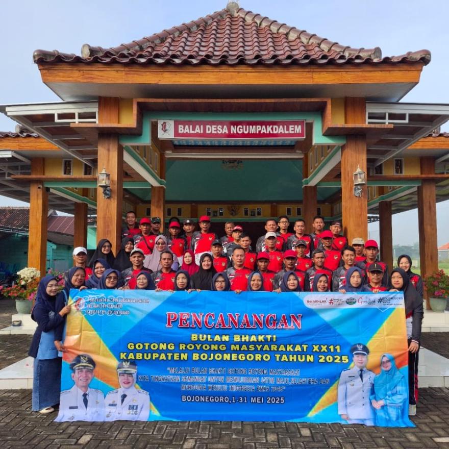 Canangkan BBGRM Tahun 2025, Pemdes Ngumpakdalem Gelar Kerja Bakti dan Penanaman Toga